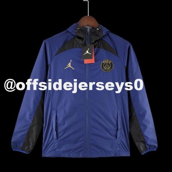 2022 PSG Windbreaker Jordan Logo Blue Black