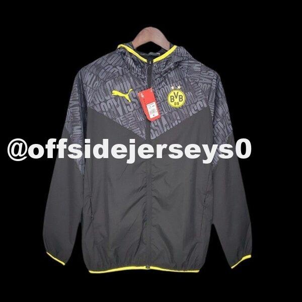 21 22 Windbreaker Dortmund Black Grey