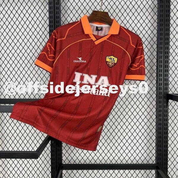 AS Roma 1999 00 Home Retro Jersey