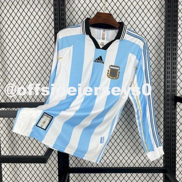 Argentina 1998 Home Long Sleeves Retro Jersey