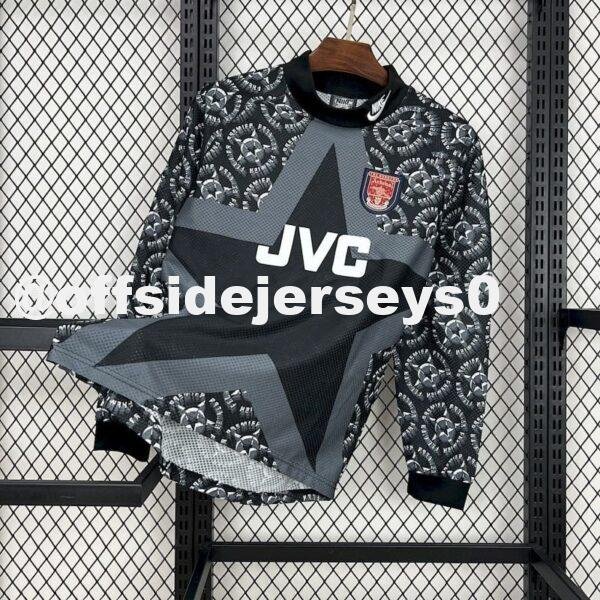 Arsenal 1994 95 Black goalkeeper Long Sleeve Retro Jersey