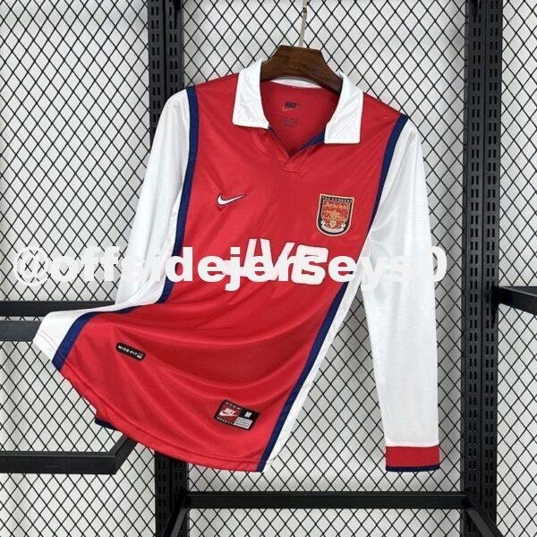 Arsenal 1998 99 Home Long Sleeves Retro Jersey
