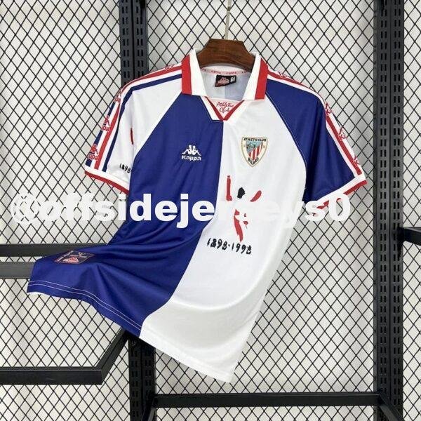 Athletic Bilbao 1997 98 Away Sponsors Retro Jersey