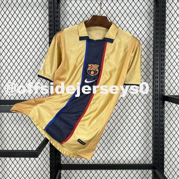 Barcelona 2001 02 Away Retro Jersey
