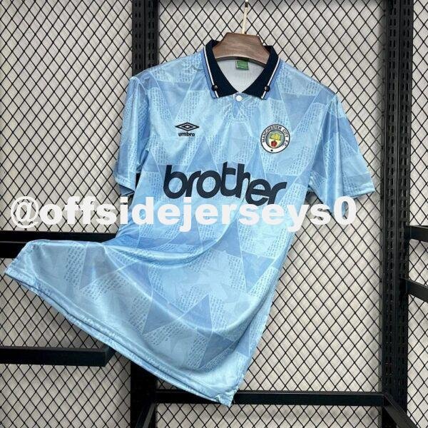 Manchester City 1989 91 Home Retro Jersey