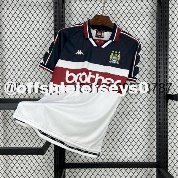 Manchester City 1997 98 Away Retro Jersey