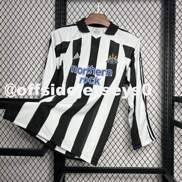 Newcastle United 2003 05 Home Long Sleeves Retro Jersey