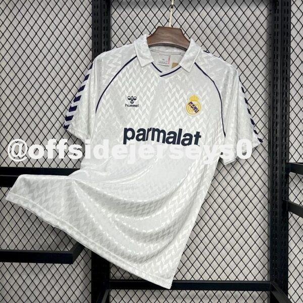 Real Madrid 1988 89 Home Retro Jersey