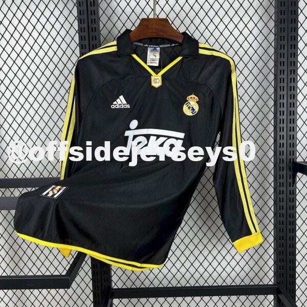 Real Madrid 1998 99 Away Long Sleeves Retro Jersey
