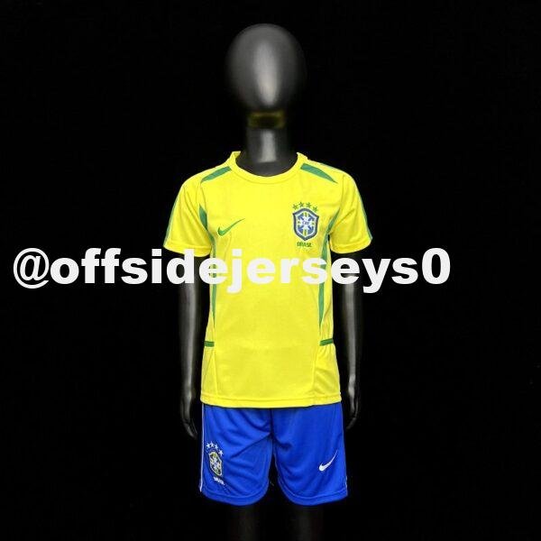 Retro 2002 Brazil home kids