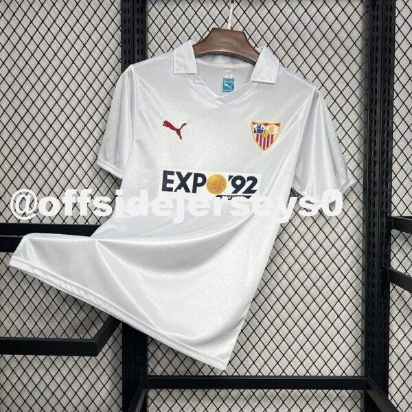 Sevilla FC 1987 90 Home Retro Jersey