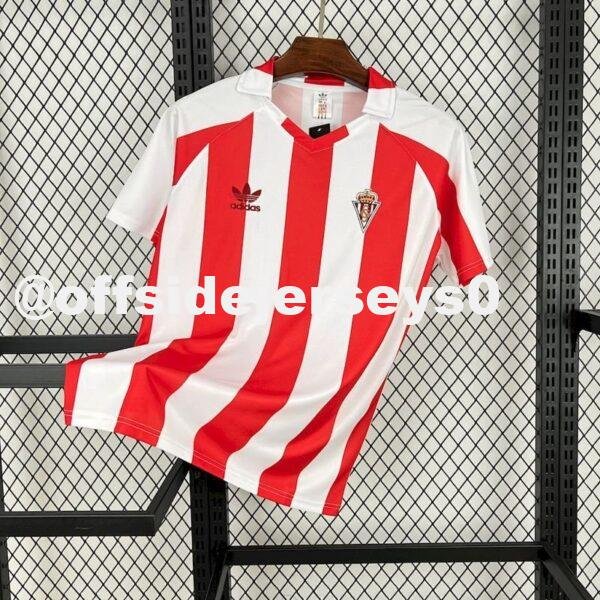 Sporting de Gijon 1980 81 Home Retro Jersey