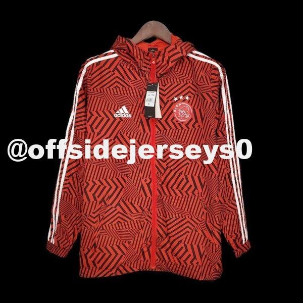 Windbreaker Ajax Red and Black Stripes